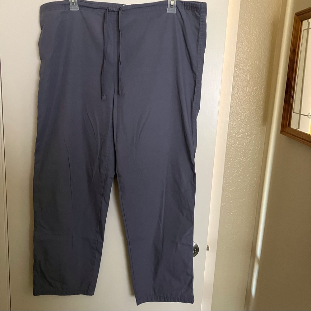 Dickies Drawstring Scrub Pants, Size L, Steel Gray